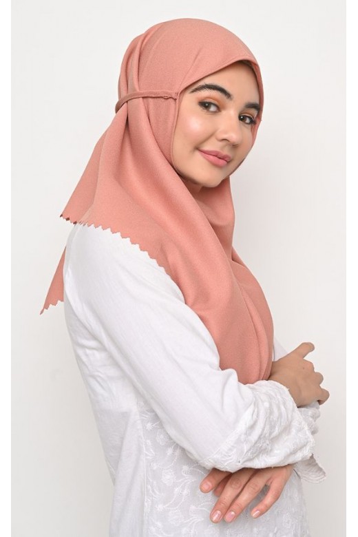 Bergo Sameera Hijab Instant Lasercut Old Rose